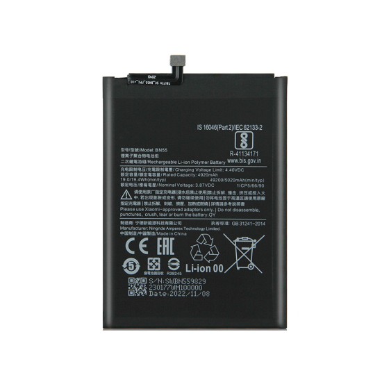 Bateria BN55 para Xiaomi Redmi Note 9S 5020mAh